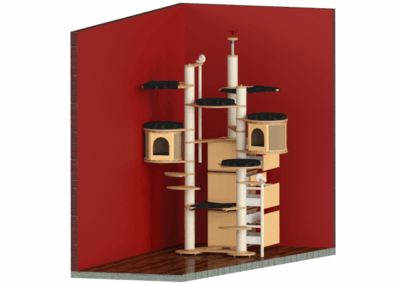 Top Kratzbaum mit praktischem Stauraum