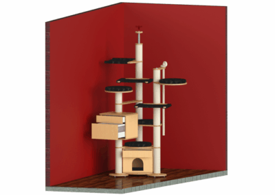 Top Kratzbaum mit praktischem Stauraum